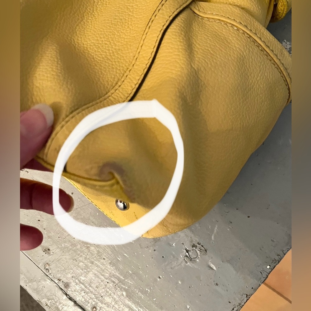 Tignanello Yellow Leather Women's Hand Bag - Picture 9 of 12